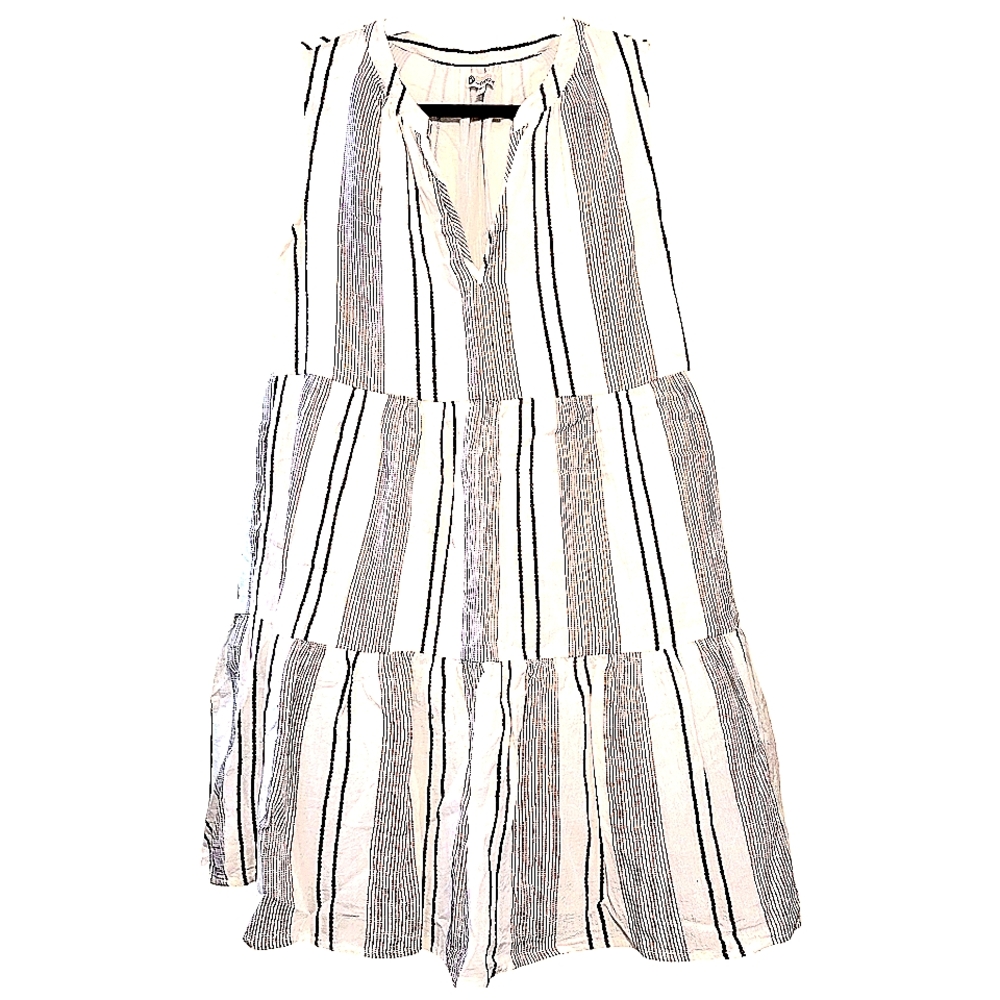 Sundry Black and White Striped Dress